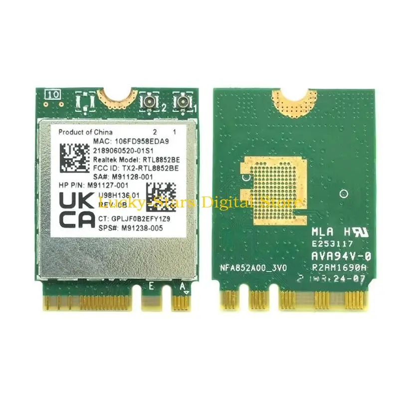 T3EE WiFi 6 BAND DUAL BAND AX1800 Realtek- RTL8852BE M2-NGFF Adattatore Bluetooth-compatibile Bluetooth5.2 Wifile Wifi Wifi Wifi