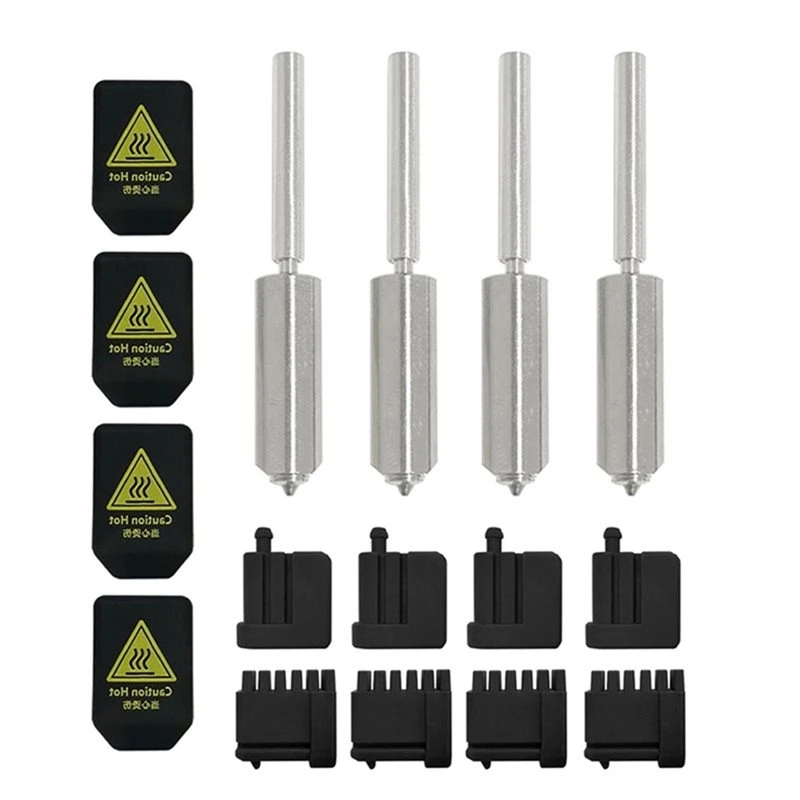 Eco-Friendly-For Anycubic Kobra S1 Max Compatible 4-Pack Hardened Steel Nozzle Kit With Accessories For 3D Printers