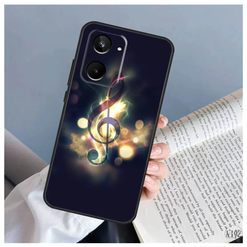 Music Note Symbol Piano Case For Realme C51 C55 C53 C35 C33 C30 C67 C21Y C25s C15 9 10 11 12 Pro Plus GT Neo 5 Cover