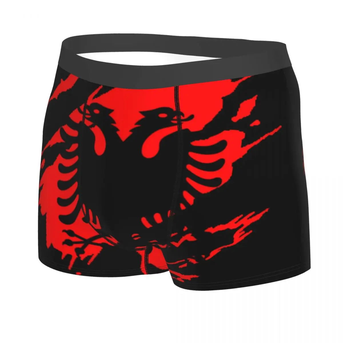 Vintage Flag Of Albania Underwear Male Sexy Printed Customized Albanian Pride Boxer Shorts Panties Briefs Soft Underpants