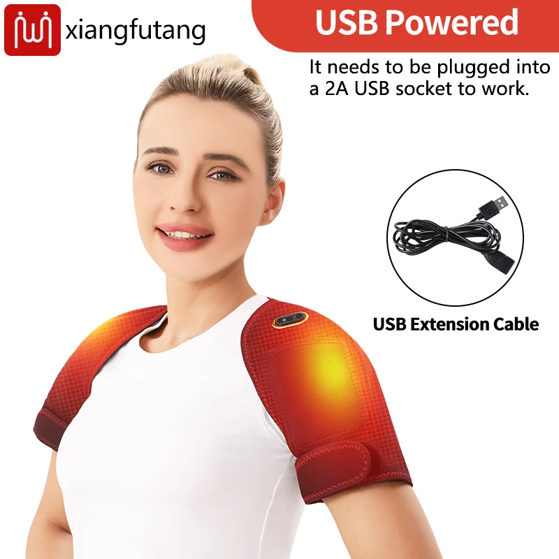 

Electric Heated Shoulder Pad with Vibration Massage Cold Weather Warmer Heated Shawl for Relaxing Shoulder And Back Pain Relief