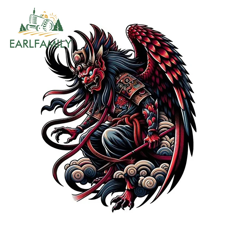 EARLFAMILY 13cm x 10.7cm Devil Sashimi Interesting Car Stickers Dragon Creepy Decals Scratch Proof Decoration Motorcycle Decal