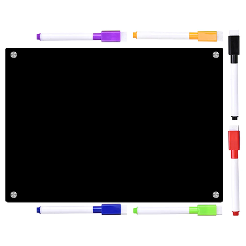 Refrigerator Fridge Rewritable Message Board Acrylic 42X297CM Dry Erase Magnetic Do List for Black Writing Schedule