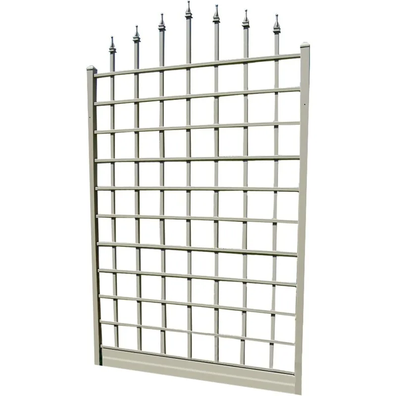 

57 x 95 Inch PVC Vinyl Outdoor Garden Patio Trellis, with Wall Mounting Screws, White