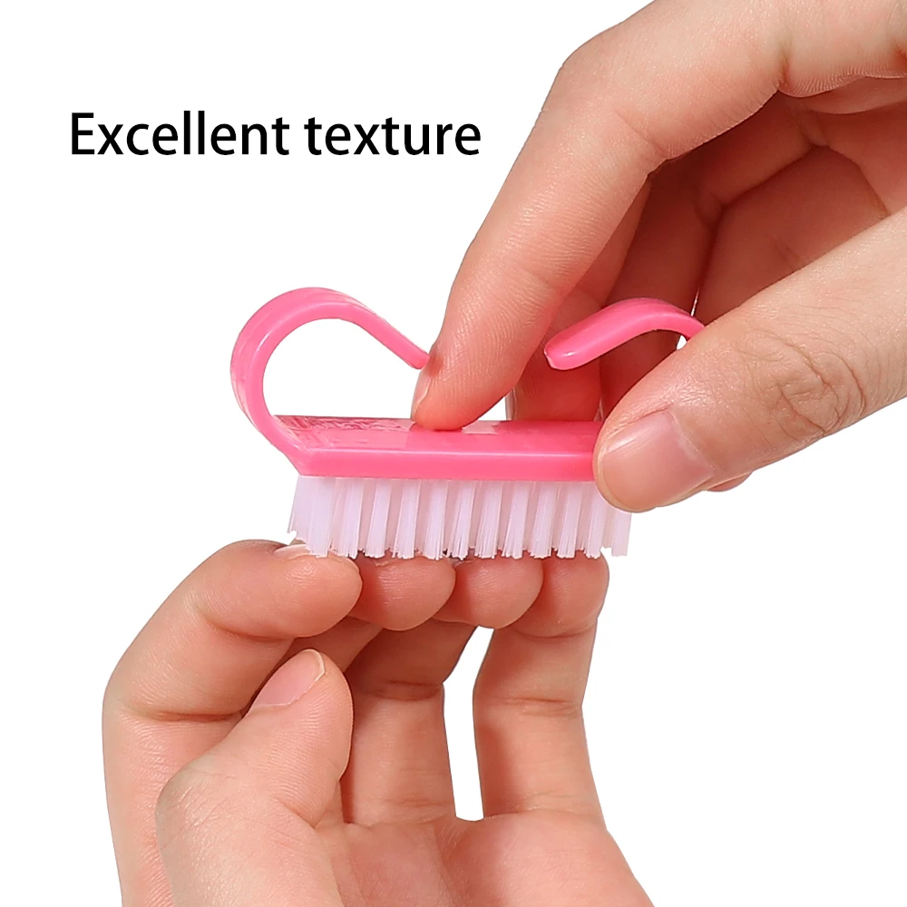 100Pc Nail Cleaning Clean Brush File Manicure Pedicure Soft Remove Dust Small Angle Scrub Multi Color Dusting Pedicure Care Tool