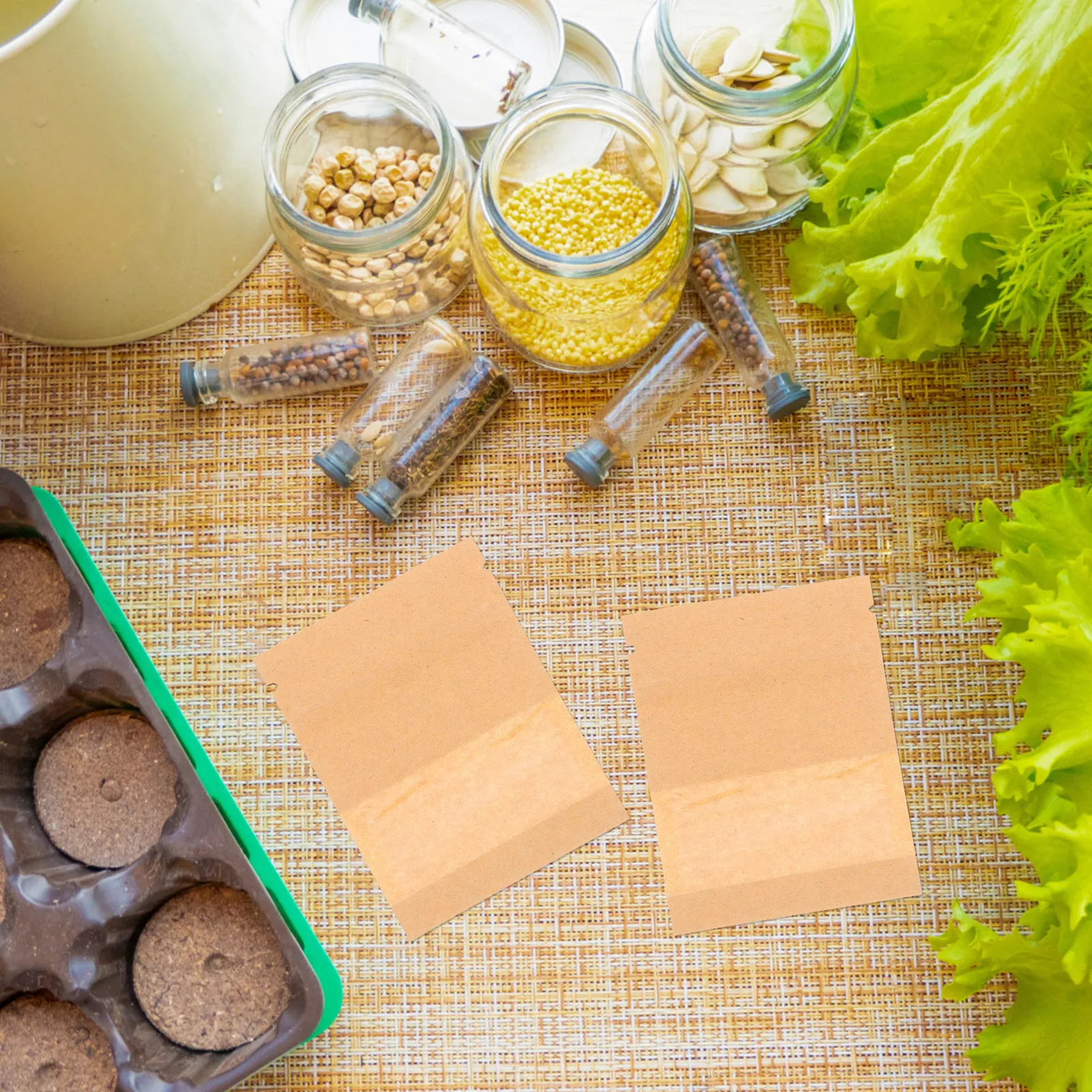 

100Pcs Small Paper Envelopes with Clear Window Resealable Waterproof for Seed Saving Garden Storage Vegetable Flower Seeds