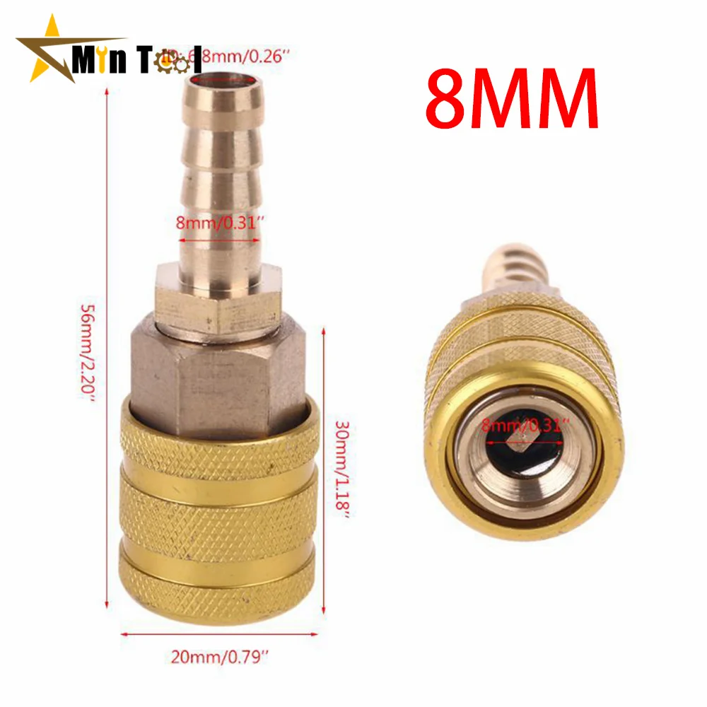 6mm/ 8mm Car Tire Valve Clip Pump Nozzle Clamp Solid Brass Connector Air Chuck Inflator Pump Adapter Hardware Accessories