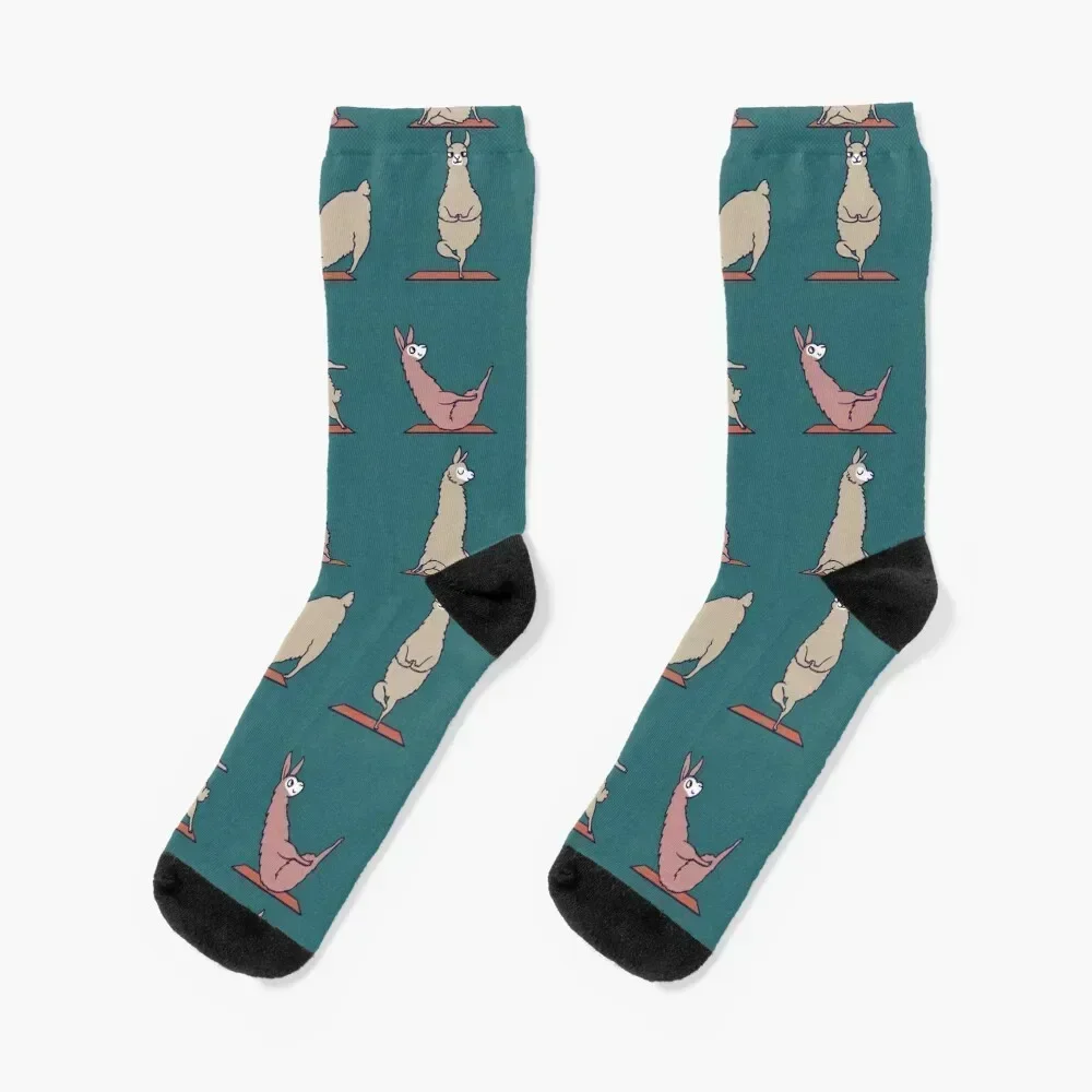 Llama Yoga Socks compression japanese fashion anti slip football funny sock Men Socks Women's