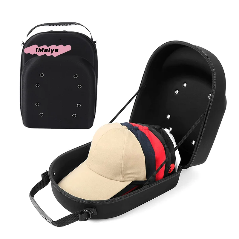 M-1pc Hat Travel Bag Baseball Cap Case Sport High Quality Storage Box Display EVA Carrying Bags Solid Color Unisex Baseball