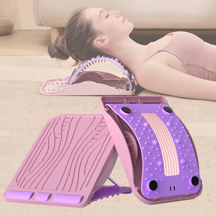 Multifunction Stretcher Spine Pain Relief Acupuncture Lumbar Neck Back Waist Leg Support Cushion Massager Stretcher