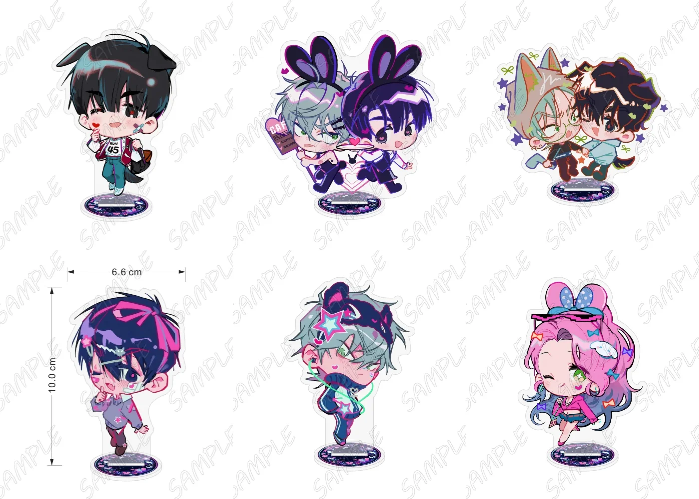 Alien Stage Acrylic Standee 10cm Q Version Till Ivan Mizi Figure Desktop Ornament Anime Collection Gift for Fans Keychain
