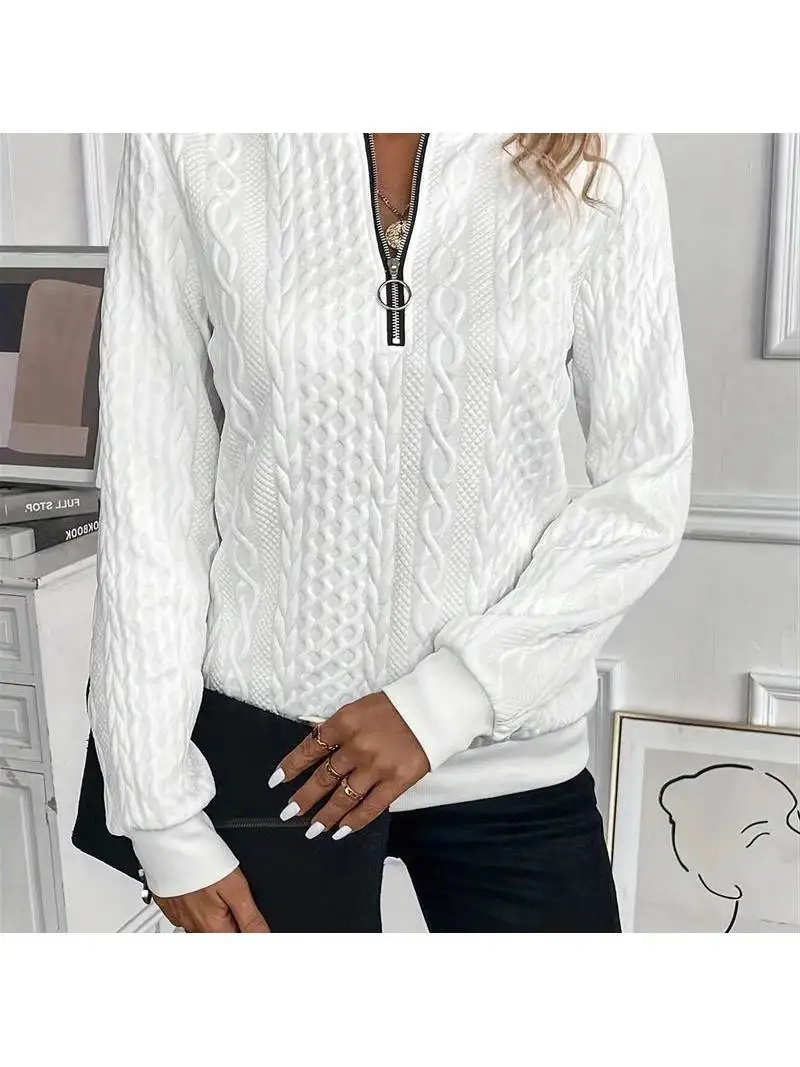 캐주얼 지퍼 여성용 풀오버 스웨트셔츠 로우 웨이스트 오트 팬츠 00% 원단 기타 브랜드 등록 상표 없음 2025 가을