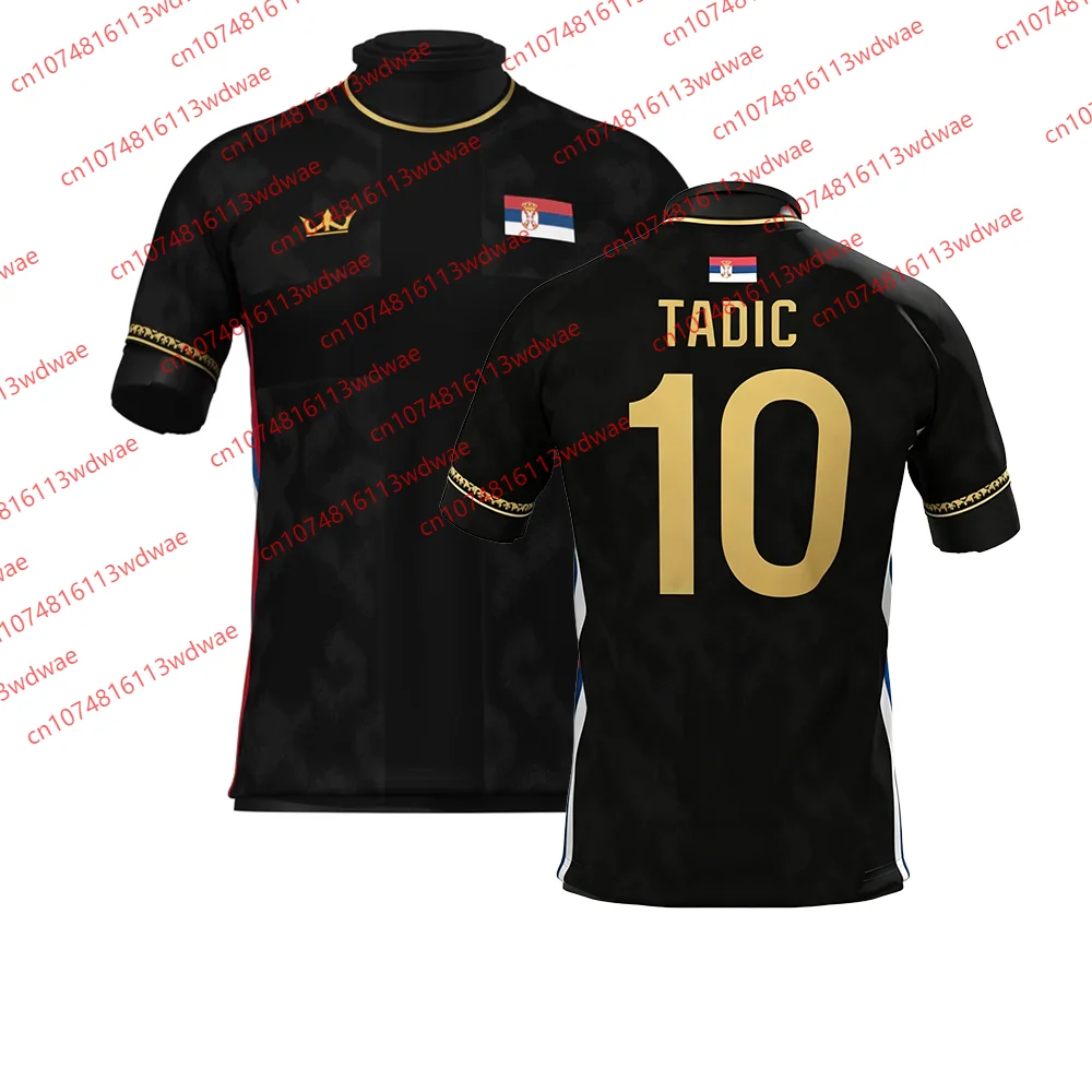 Serbia Style clothing Football Jersey Quick-Drying Vlahovic 7 Jersey Outdoor football Jersey training Special Edition Kid Tee