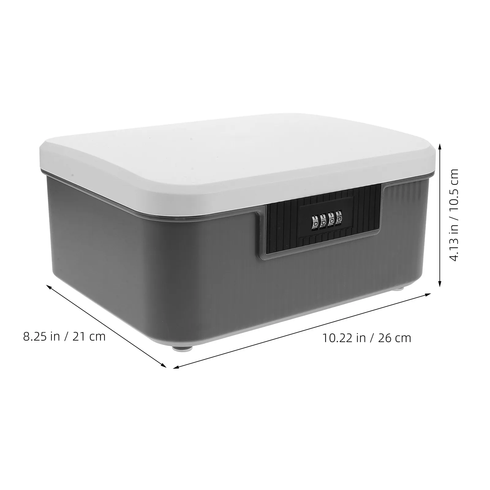 Lockable Storage Box with Combination Lock Secure Plastic Organizer for Home Office School Travel Business