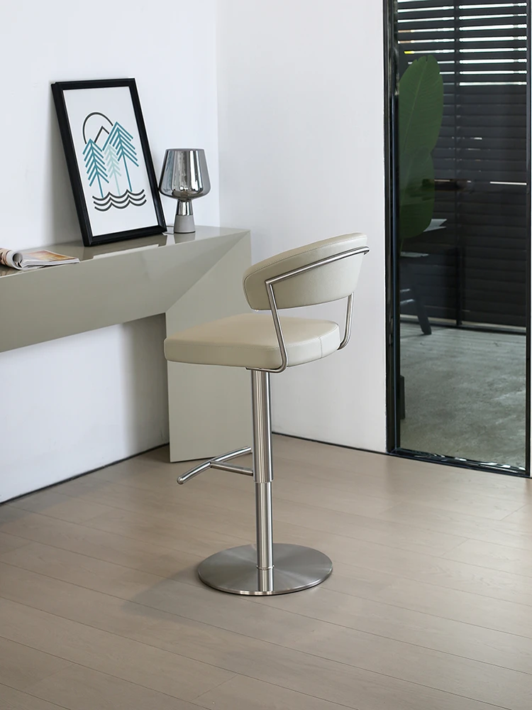 Bar chair lifting household high stool designer modern simple turning tables island back bar chair.