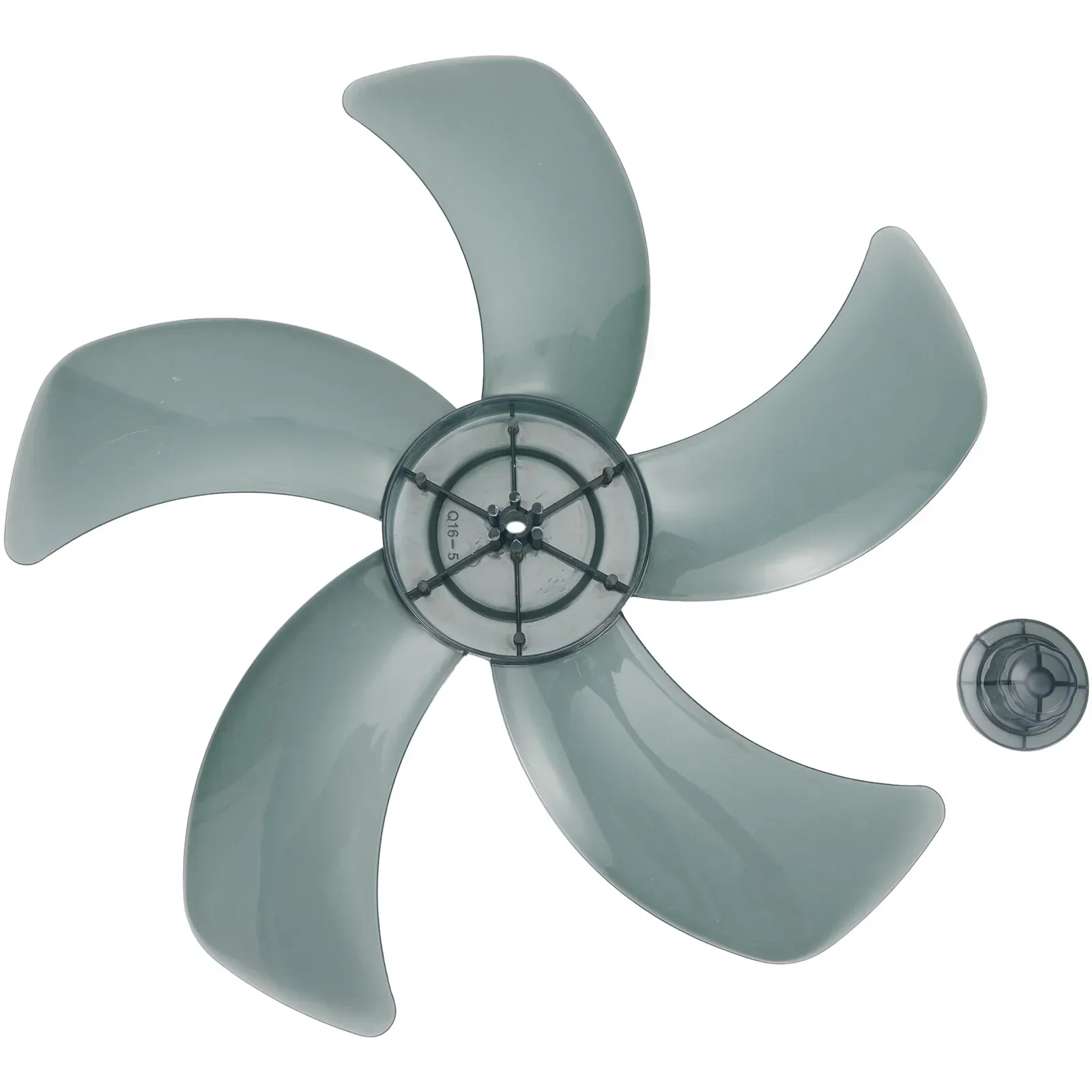 

16 Inch Household Plastic Fan Blade Five Leaves With Nut Cover For Pedestal Disassemble Replacement Parts