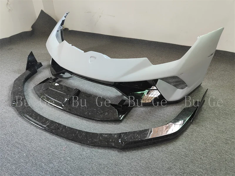 

LANOUT Upgraded P-style Semi Carbon Fiber Forged Front Bumper for Lamborghini Huracan LP610 LP580 Body Kit for LP640 Forged Fron
