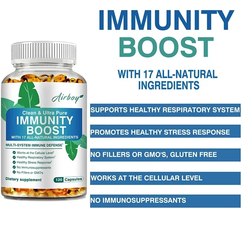 

Immunity Boost Capsules - with Vitamin C, Zinc, Elderberry - Boosts Immunity, Supports Respiratory Health, Antioxidant