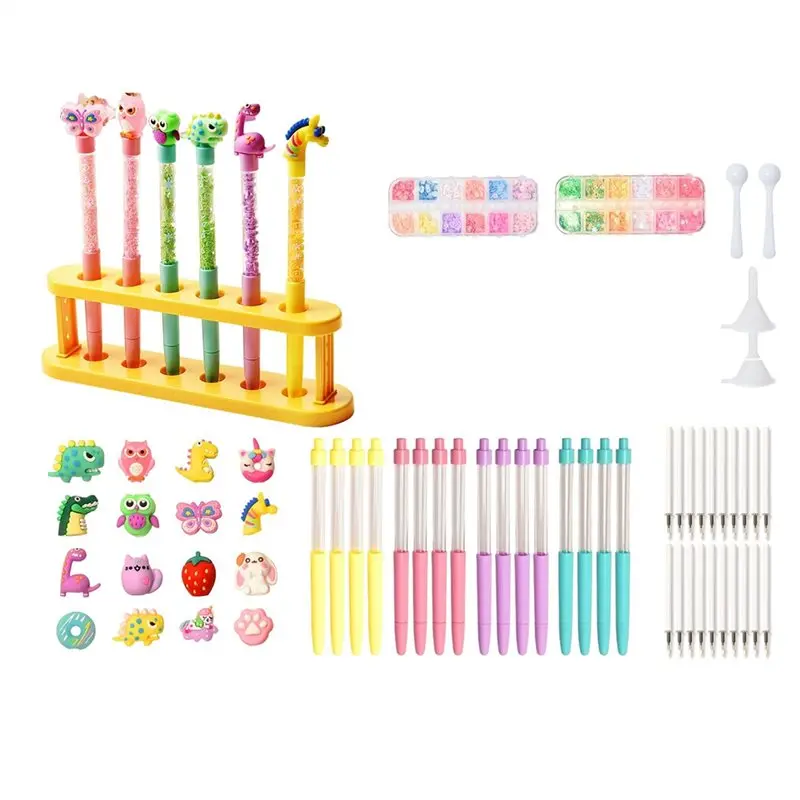 

2025 Trend DIY Magic Glitter Pen Making Kit 16Pcs/Set- Craft Supplies Including 16 Pens, Glitter Sequin Tools& Handmade Gift