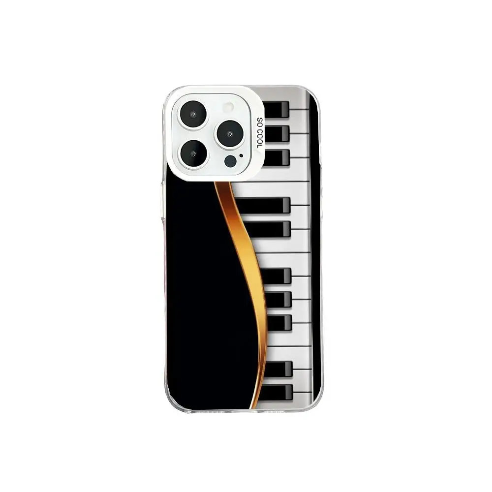 Casing ponsel motif piano ini cocok untuk iPhone 17 16 15 14 13 12 11 Pro/Max/Plus, anti jatuh dan tahan guncangan.