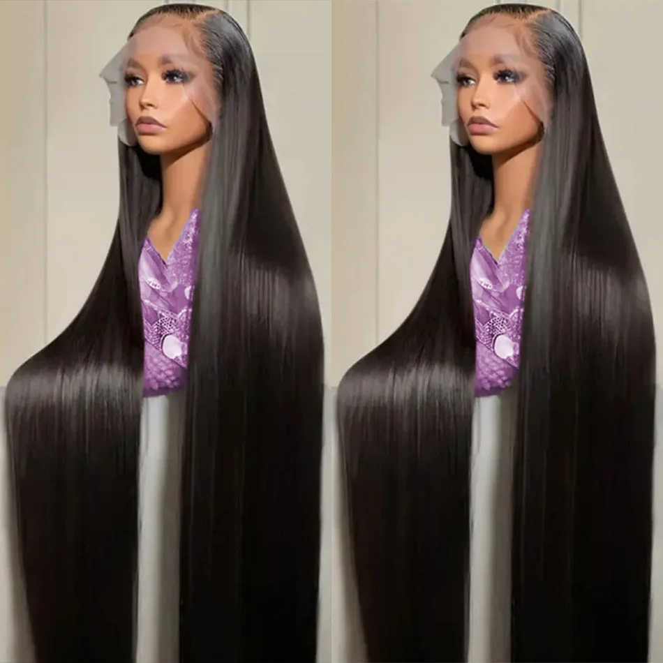 

Прямой парик шнурка Hd 13X6 Человеческие волосы 40 дюймов Парик фронта шнурка 13X4 Парик фронтальной части шнурка 250 Плотность Бразильские волосы Натуральный черный цвет