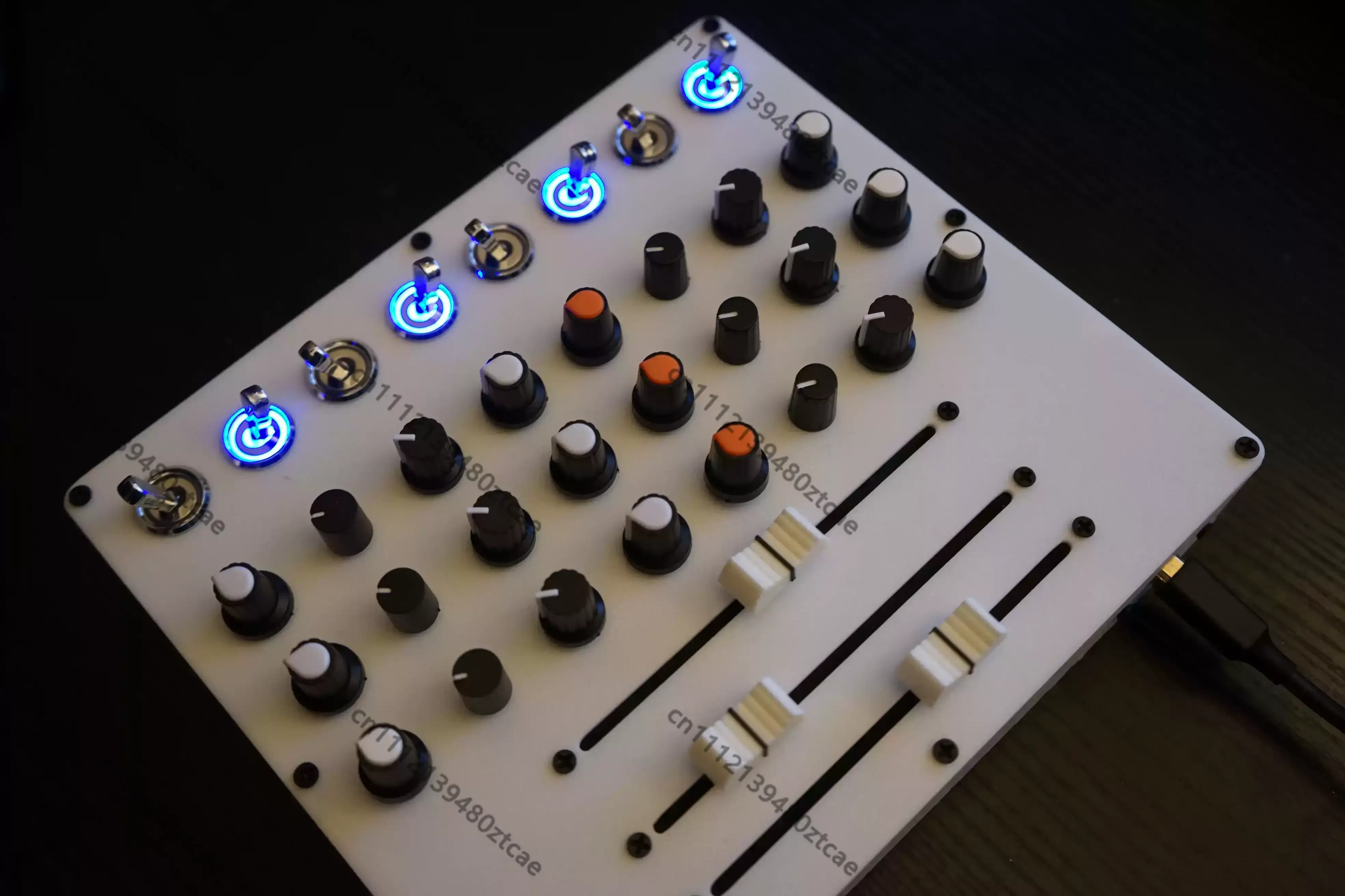 Illuminated Lever MIDI Control Device 8 Sticks 24 Rotary Knobs 3 Sliders Parameter Mapping Music Arrangement Equipment
