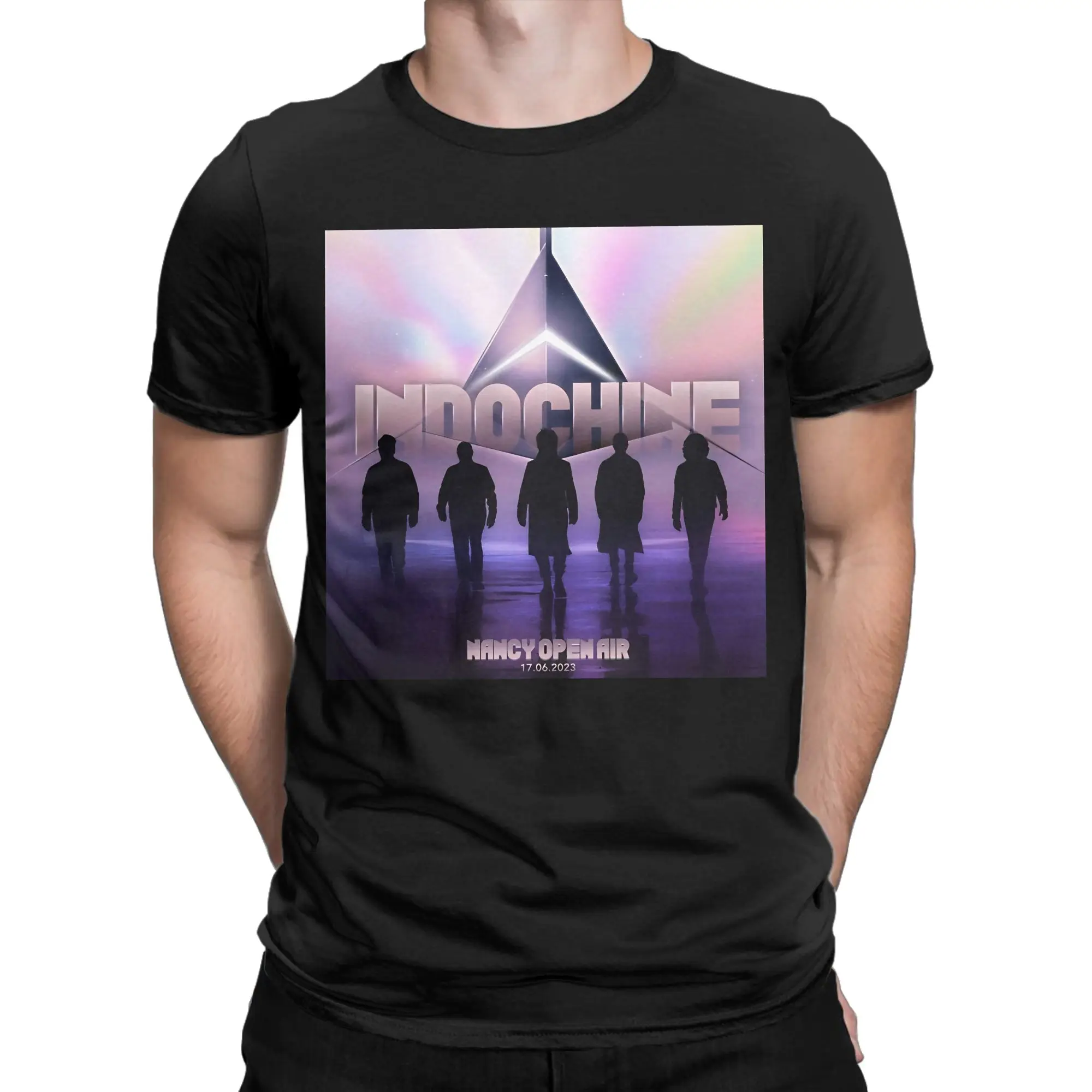 open air tour Funny Graphic 100% Cotton T-Shirt Indochine Tees Tops For Men