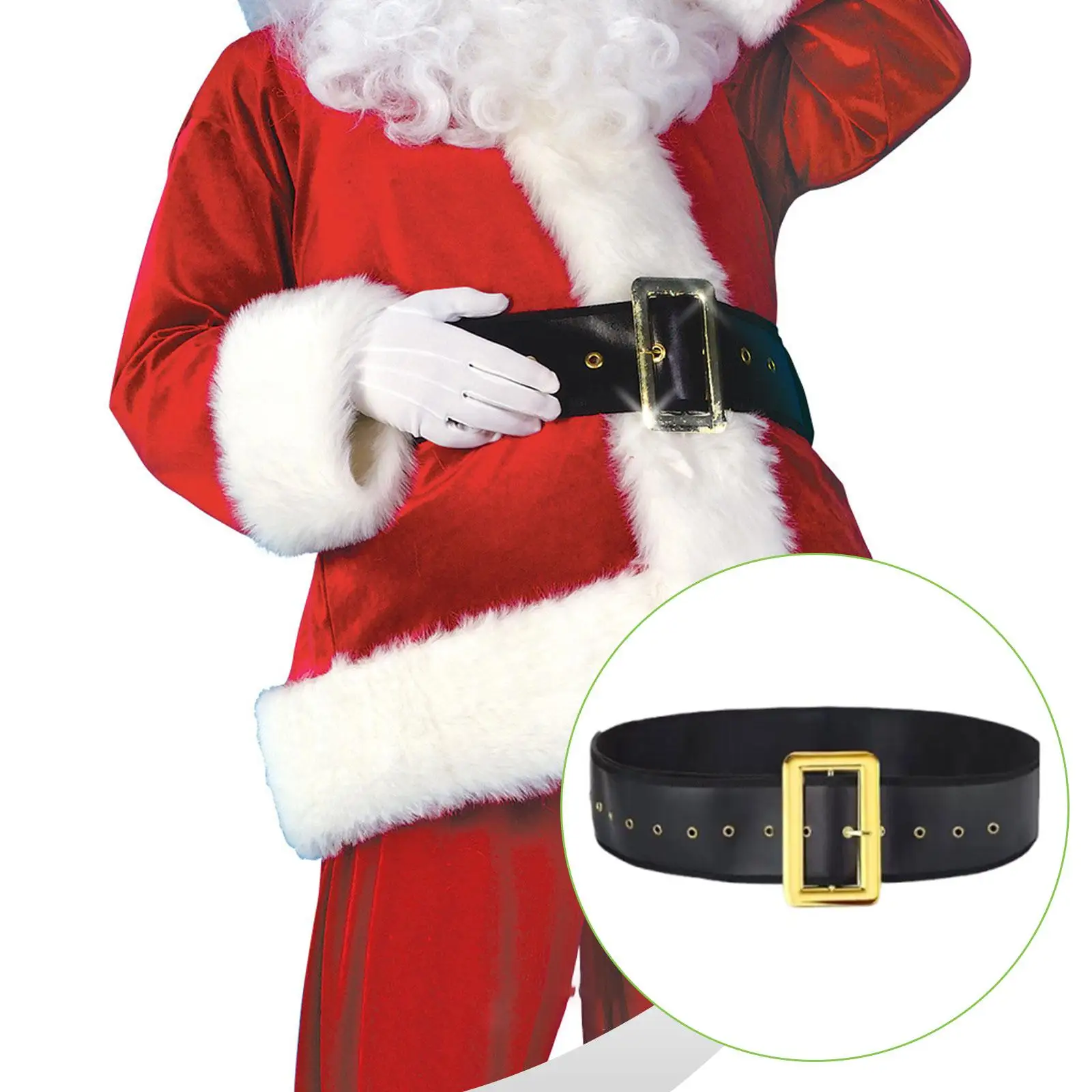 حزام سانتا كلوز، موسع، ديكور، حزام الخصر، حزام عيد الميلاد، حزام الخصر للرجال والنساء، فستان، لعب الأدوار #2