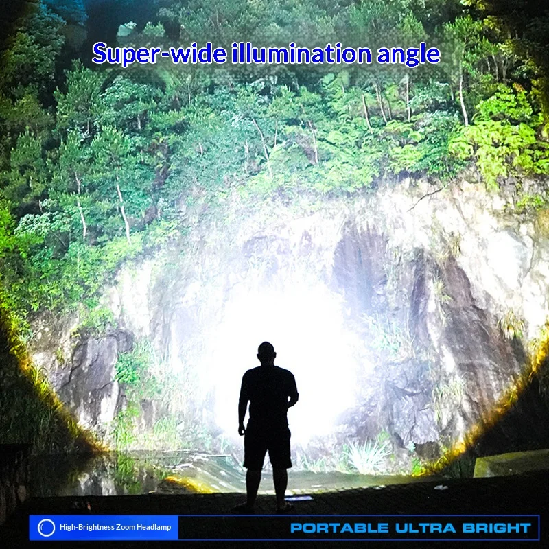 

Headlamp Outdoor Multi-Functional Zoom Long Battery Life Night Fishing Led Light Portable Waterproof Work Light Lampe Frontale