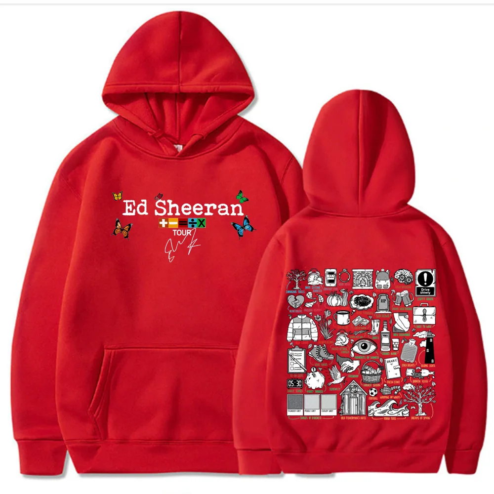 Hoodies de música ruim para homens e mulheres, ed Sheeran Tour, outono e inverno, vários estilos, 2023