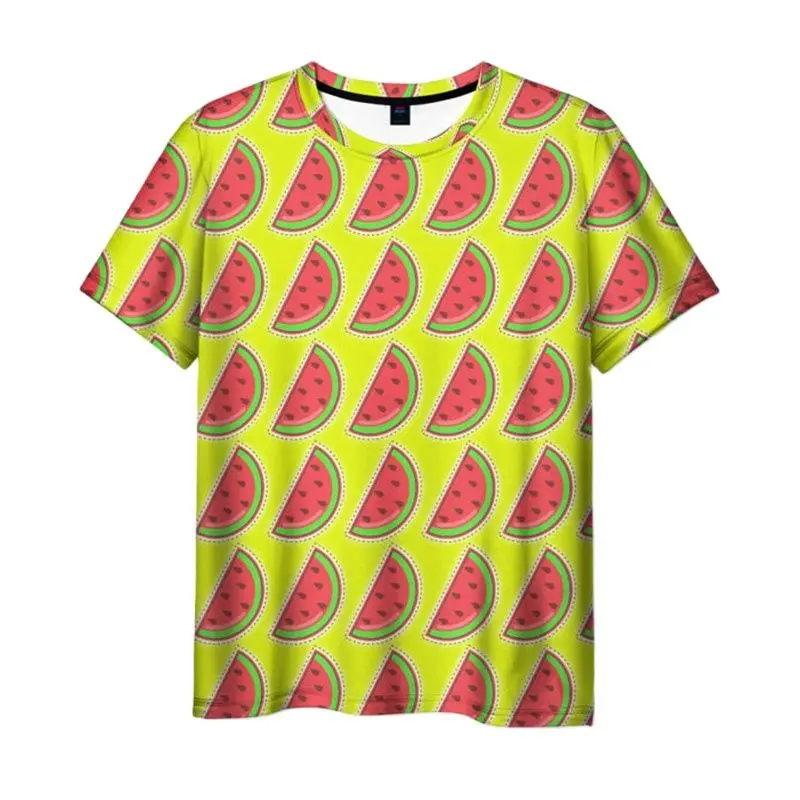 Fun Fruit Graphic 3D Printed Summer Fashion New Men's And Women's Casual Creative Simple Round Neck Short Sleeve T-shirt Tops