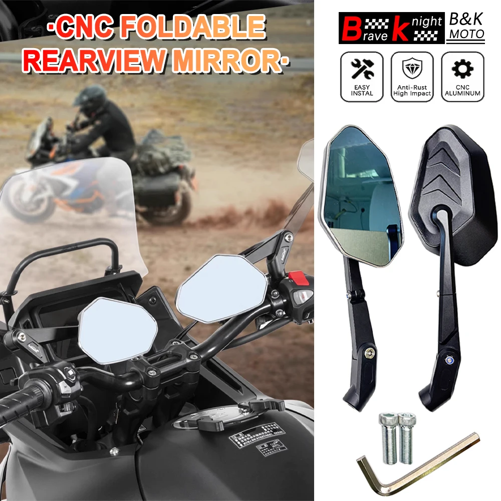 

R1250GS ADV Регулируемое боковое зеркало заднего вида с ЧПУ, складное алюминиевое боковое зеркало для мотоцикла для BMW R1250 GS ADV