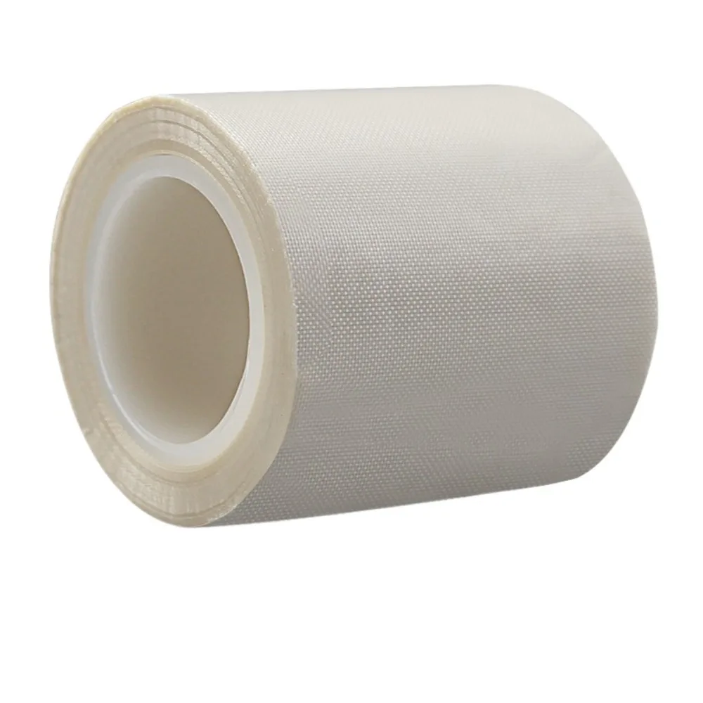 10m/Roll High Temperature PTFE Tape Wear Resistant Waterproof Cloth Tape Insulated Durable Fiberglass Adhesive Tape