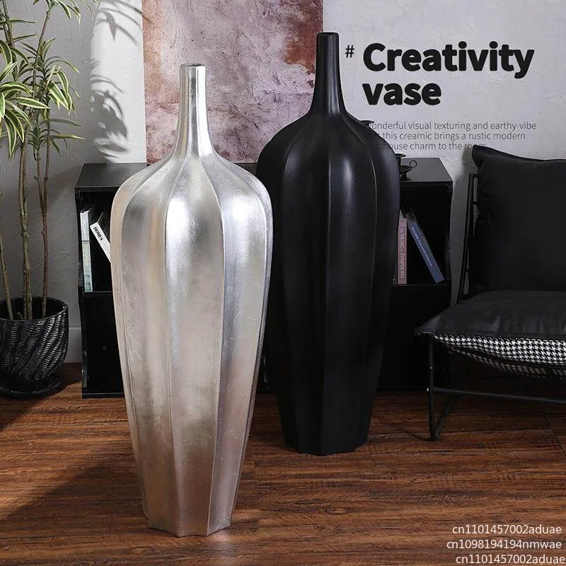 

Элегантный золотой роскошный вазон из стекловолокна для свадебного декора, гигантский цветочный горшок для интерьера.