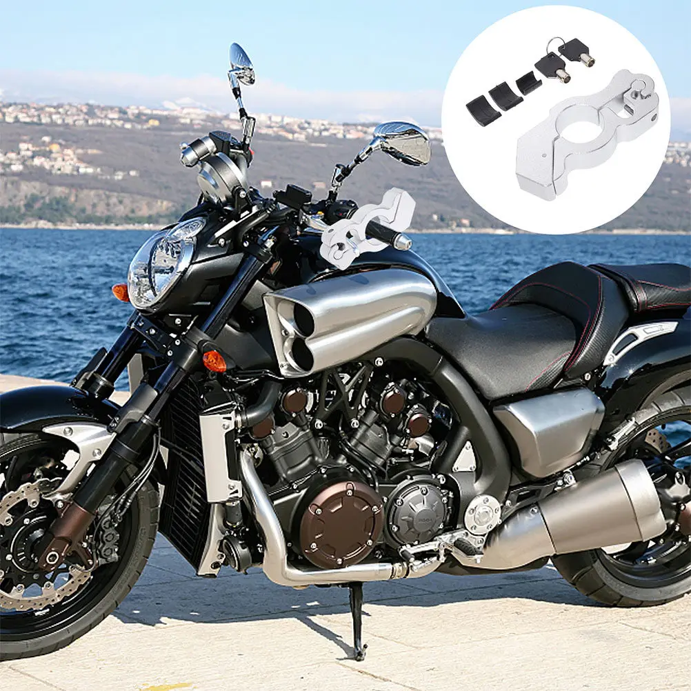 Premium Aluminum Motorcycle Handle Lock Throttle Brake Immobilizer Anti Theft Security Accessory for Electric Scooters Dirt