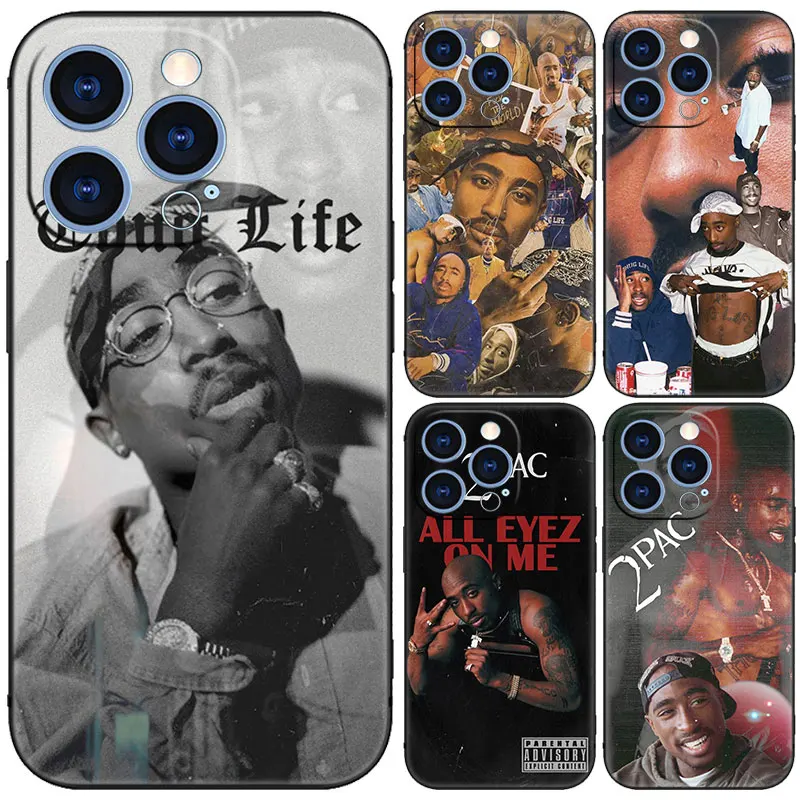 Hip Hop 2pac piosenkarka Tupac czarna obudowa telefonu do Xiaomi 13T Pro 5G 12T 12 11 Lite NE 11T 9T 10T Pro 11i 14 A3 8 Lite kreskówka okładka