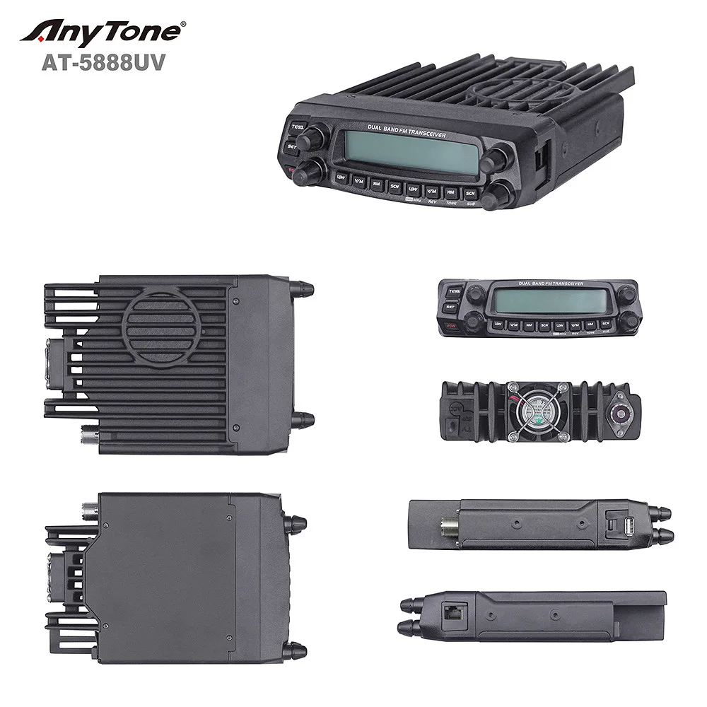 AT-5888UV 50W UHF VHF Dual Band Mobile Radio 758 Channel Car  Anytone Mobile Two-Way   Anytone 5888 Amateur Radio