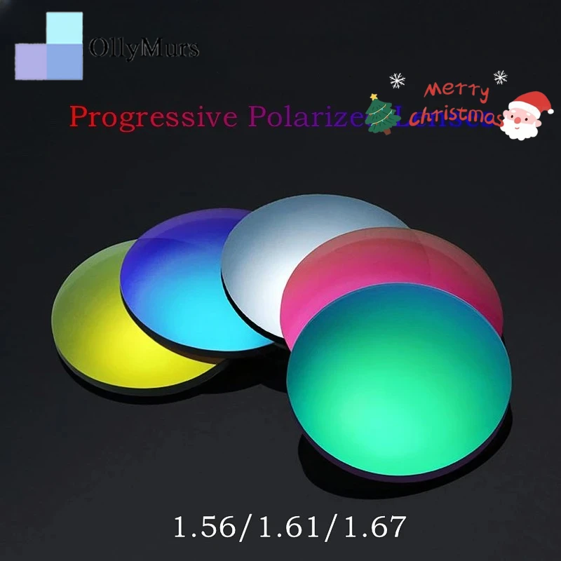 

OLLYMURS 1,56 1,61 1,67 модные красочные поляризационные зеркальные линзы для вождения прогрессивные мультифокальные оптические поляризационные линзы по рецепту