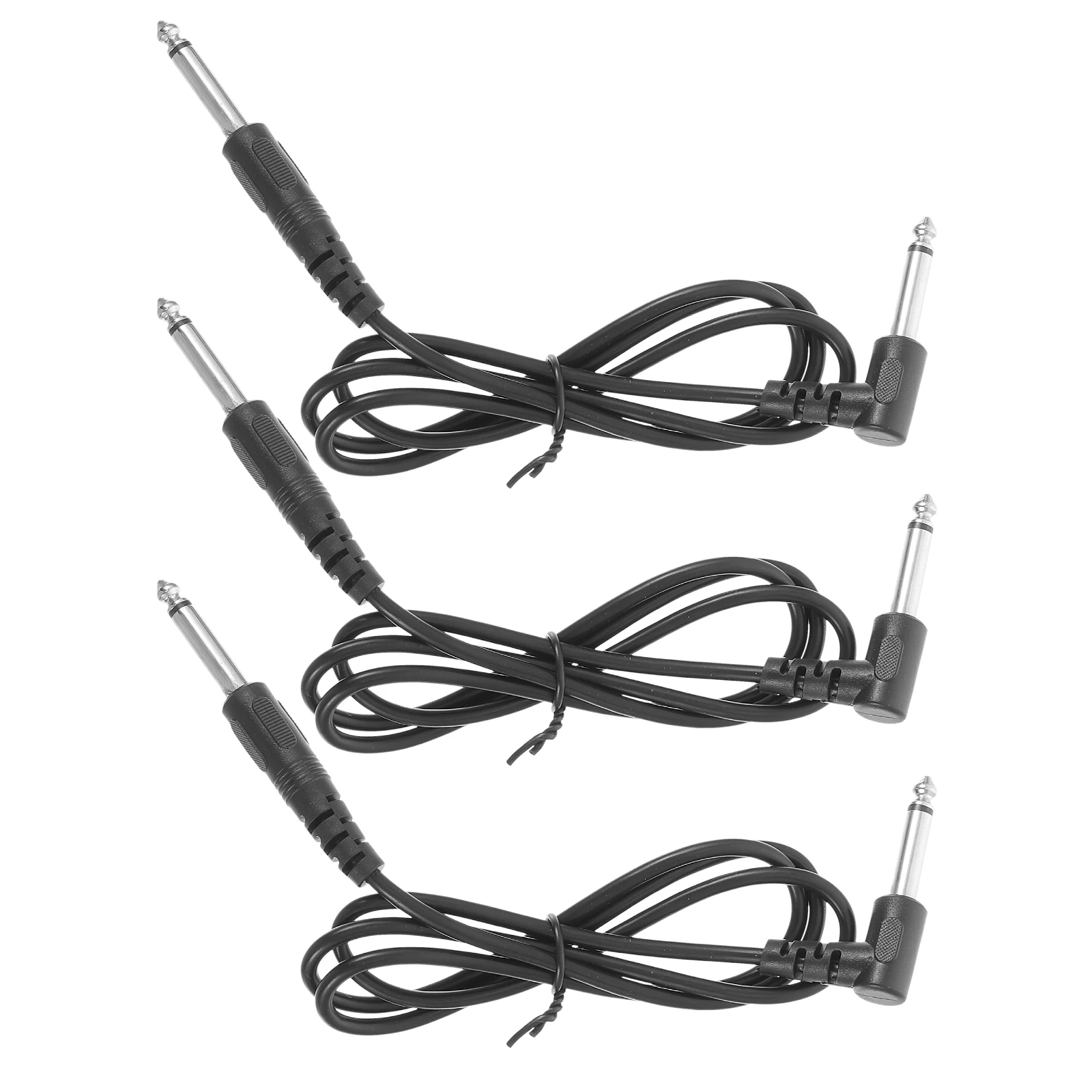 

3 Pcs Electric Acoustic Guitar Cable Cord Amp Instrument Cables Audio Patch Black