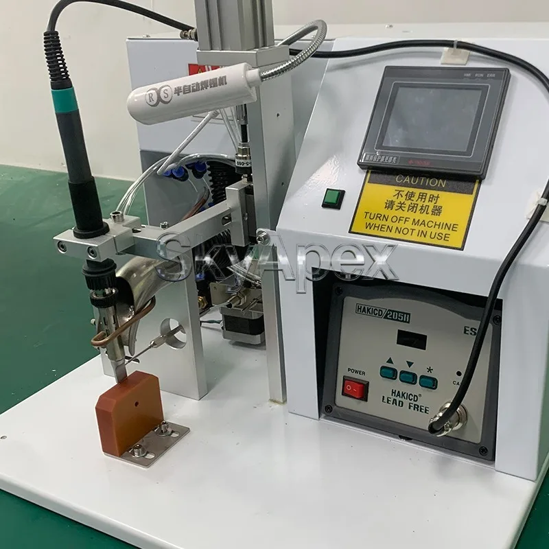 Semi Automatic Soldering Machine PCB Board Pin Header Wire Welding Machine Auto Tin Feed USB Head Wire Welding Equipment