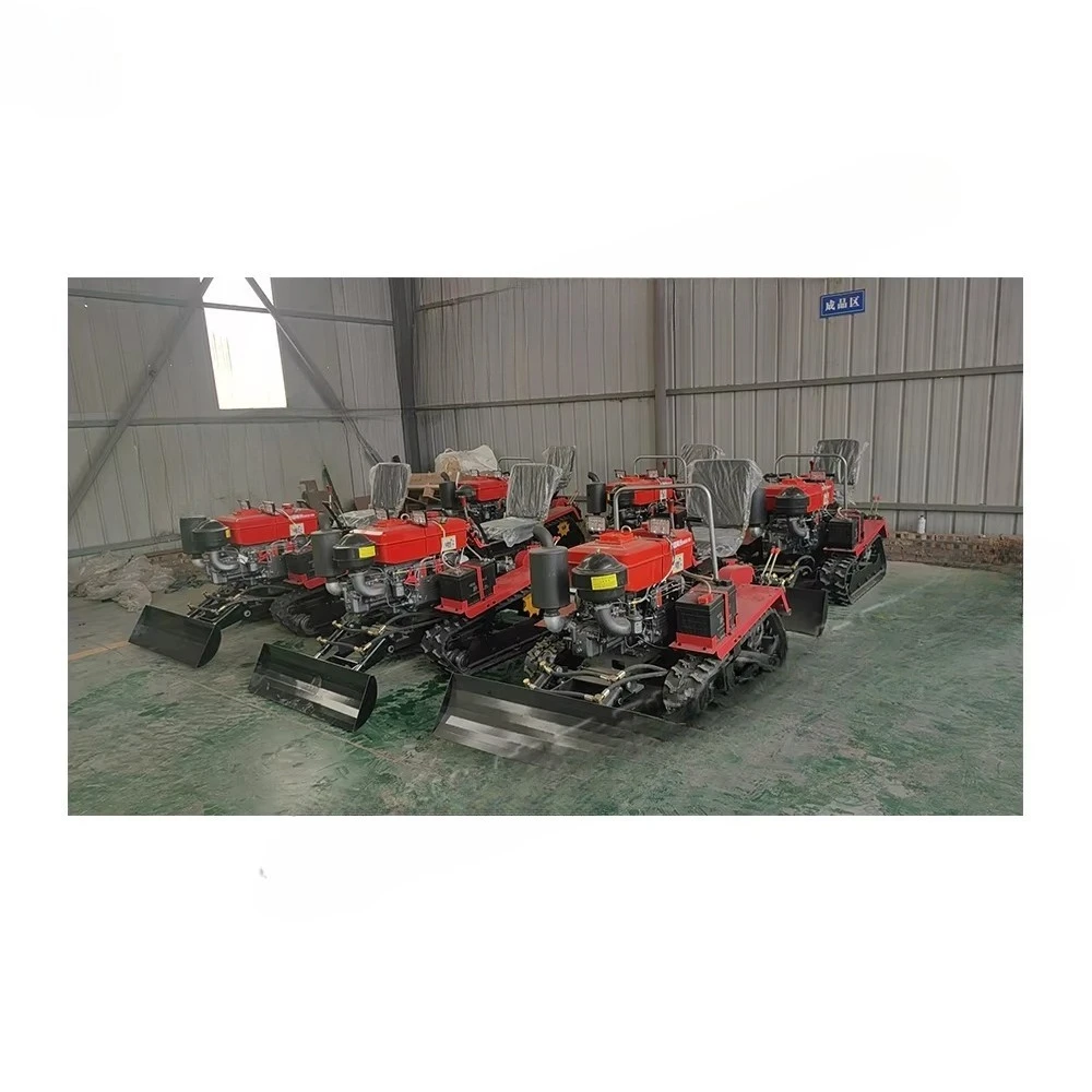 Hot Selling Small Tracked Cultivator 25Hp Small Power Cultivator Hand Cranked Micro Tracked diesel Engine Rotary Tiller
