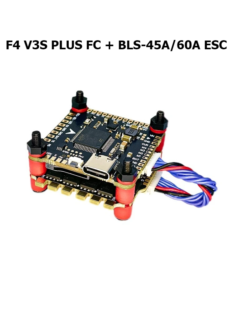 Contrôleur de vol F405 / F4 V3S Plus FC + 60A 4 en 1 BLheli_S ESC Stacks 30.5*30.5mm pour drone de course FPV RC