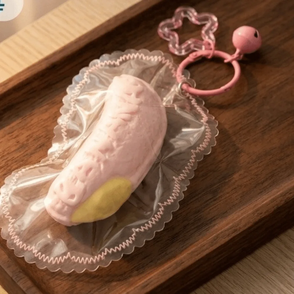 Soft Fidget Sticky Bag Slow Rebound Slow Rising Slow Rebound Food Grade Silicone Simulated Fruit Food Banana Bread Relaxing