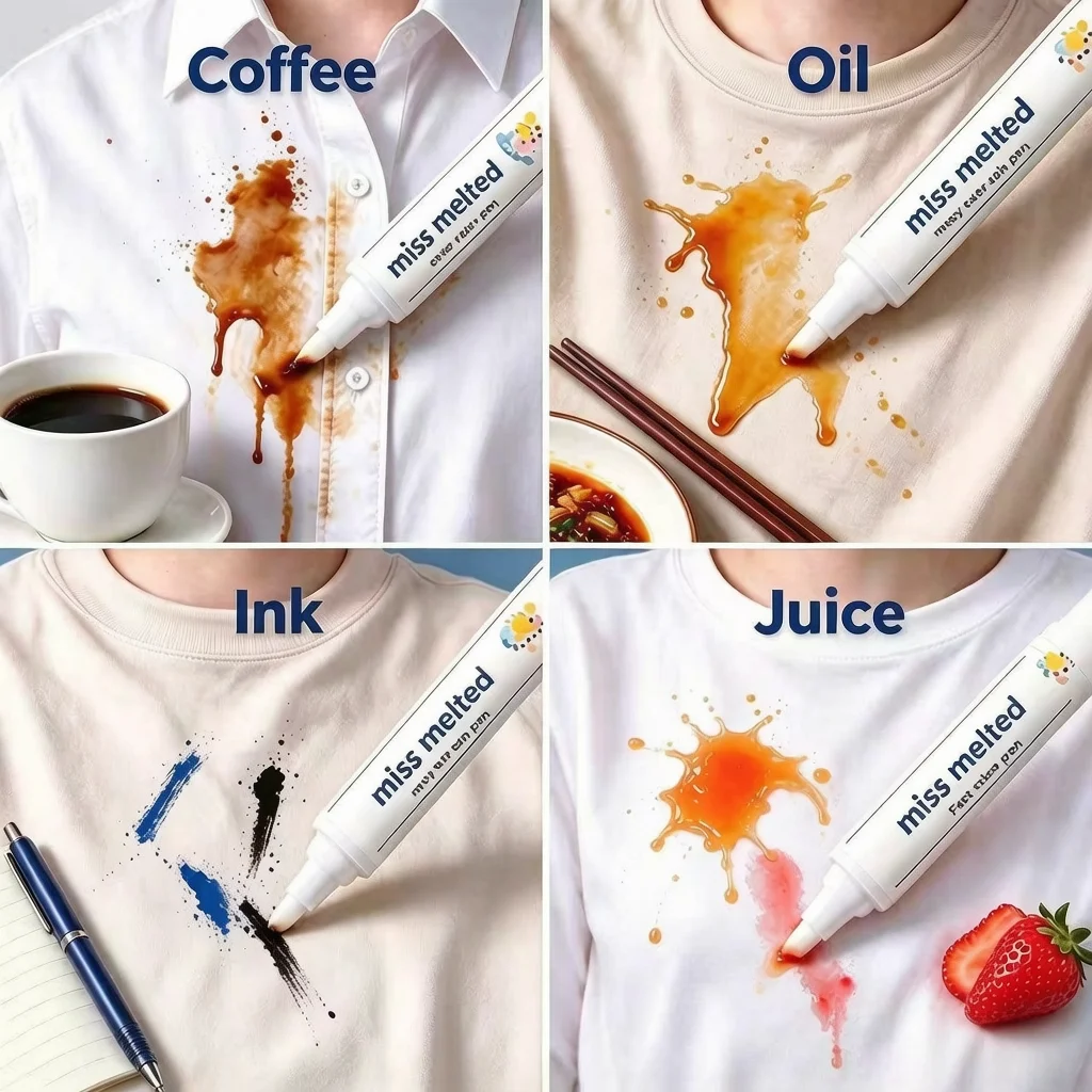 Fast Stain Removal No Wash Stain Remover Pen Clothes Coffee Oil Juice Spot Cleaner Instant Portable Travel Emergency Bleach Pen