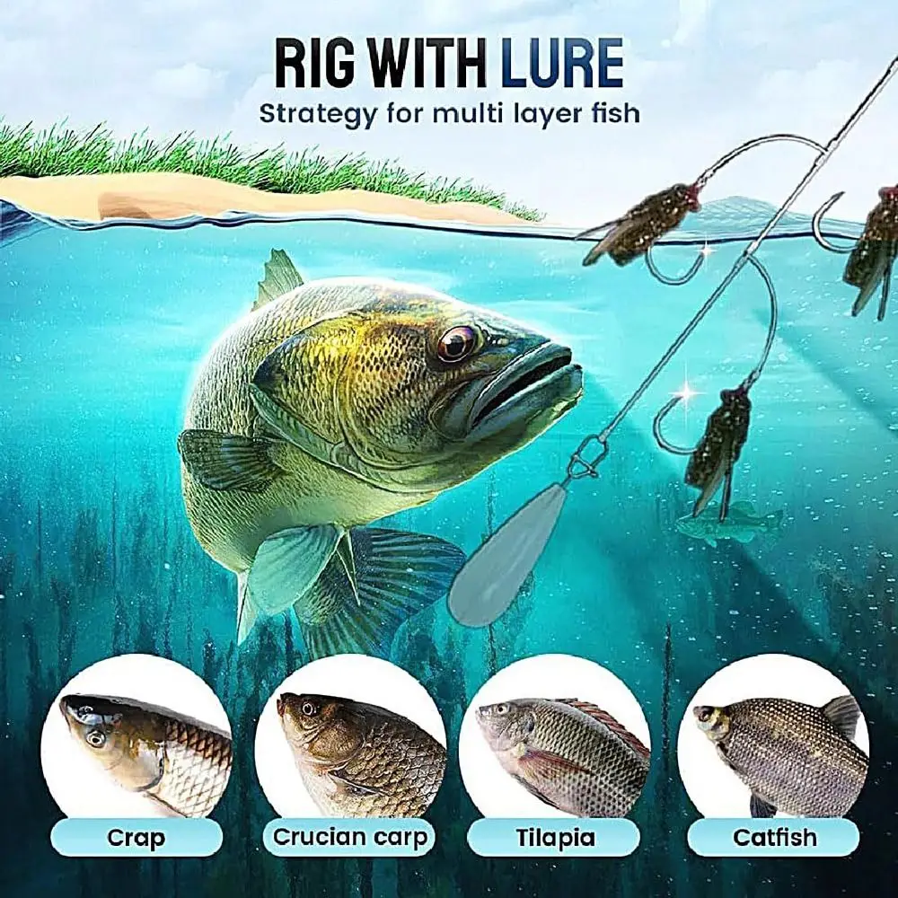 

2Set With Hooks Artificial Fly Fishing Lure Set Angling Gear With Throwing Aids Bionic Fly Fishing Bait Durable Portable