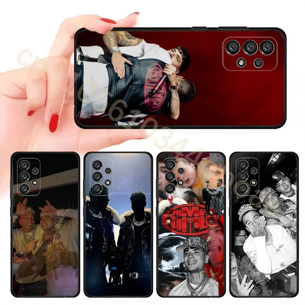S-Sfera Ebbasta & S-Shiva Phone Case For Samsung Galaxy A13,21s,22,31,32,52,53,71,80,A91 Soft Black Shell