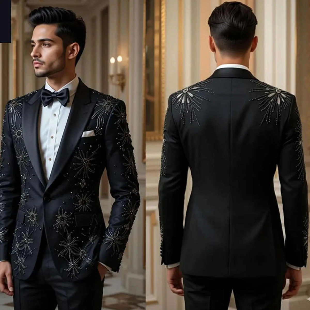 

Мужские костюмы на заказ с кристаллами, 2-х предметные комплекты, смокинги для жениха, мужские блейзеры для выпускного, элитные свадебные наряды, мужская одежда.