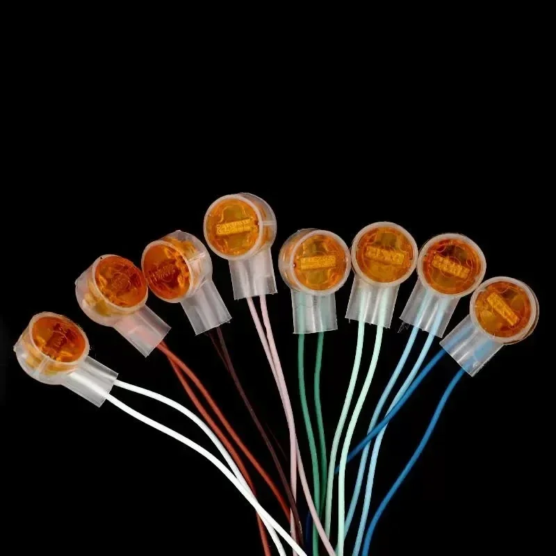 100PCS K1 K2 K3 Wire Splice Connector Waterproof Uy Gel Filled Wire Button Connector Clear Phone Splice Network Cable