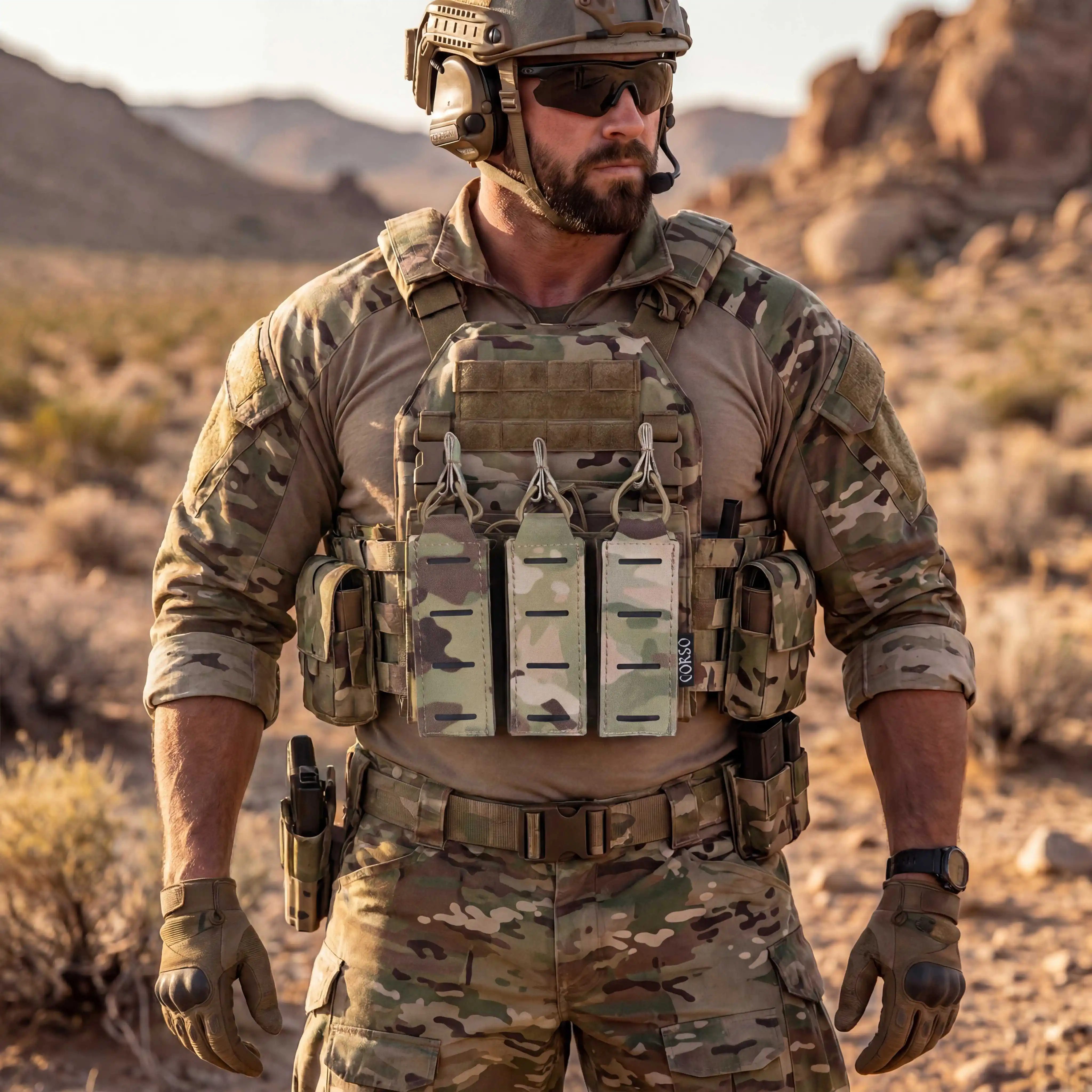 Tactical Triple Magazine Pouch, Small Multi-Functional Outdoor Tool Bag, Magazine Pouch, Tactical Vest Accessory