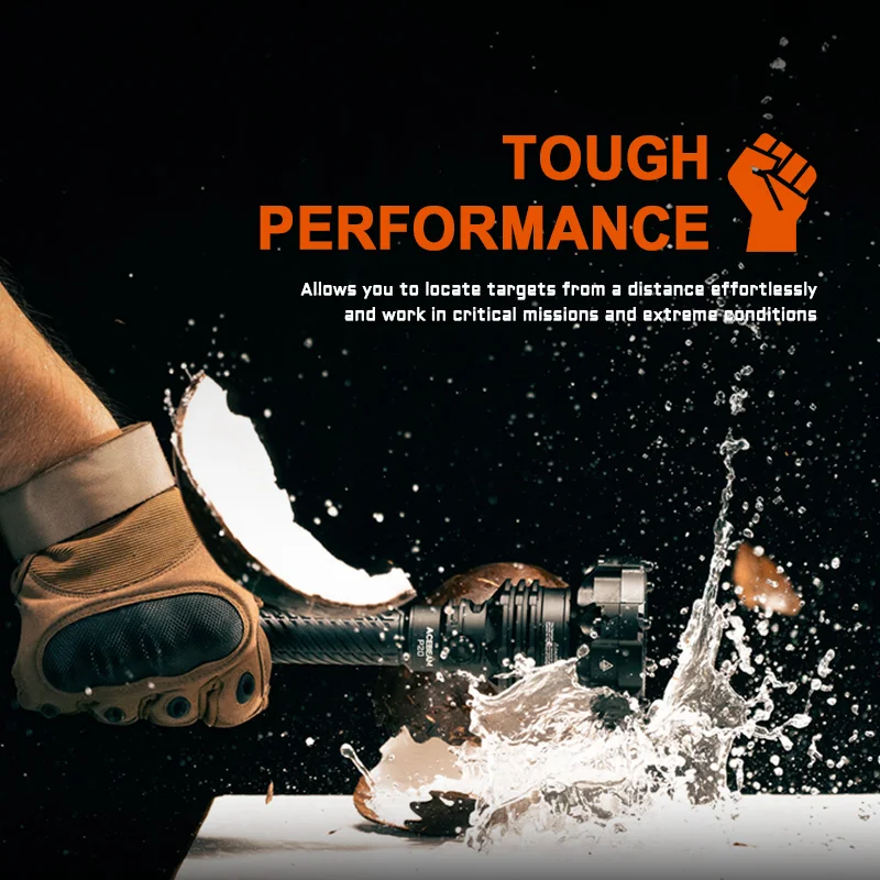 ACEBEAM P20 Professional Long Distance Flashlight 5500 lumens 1280 meters USB-C rechargeable battery  tactical flashlight